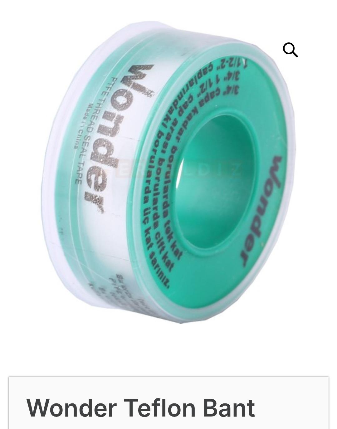 WONDER TEFLON BANT BÜYÜK 30MT 19MM1.KALİTE BY