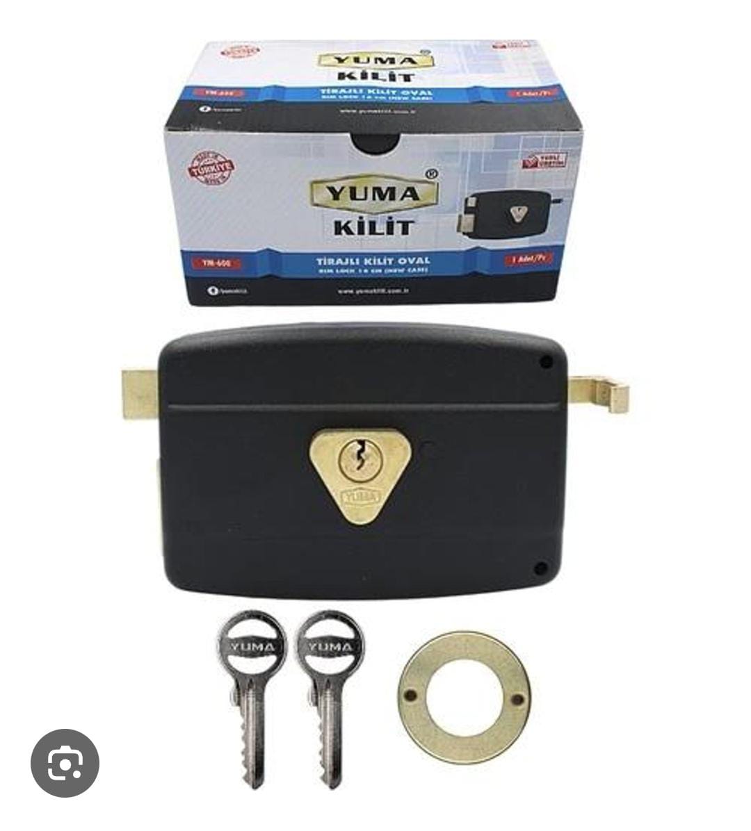 YUMA TIRAJLI DEMİR KAPI KİLİDİ 14CM OVAL *TİRAJLI* TRAJLI 600AK