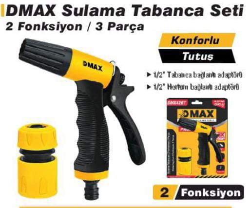 Hortum ve Sulama Tabancası Adaptörlü 3parça BY