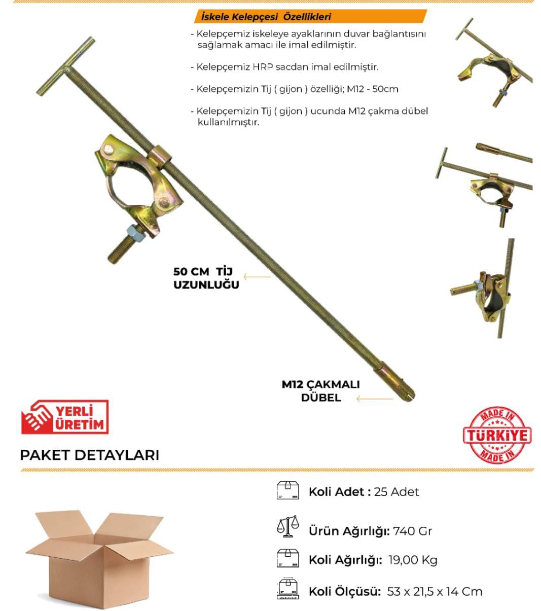 İskele Kelepçesi Takım dübelli
