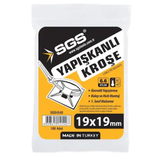 Yapışkanlı Kroşe 19x19mm SG