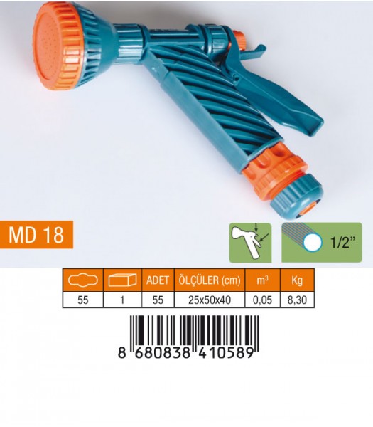 Hortum ve Su Tabancası SÜZGEÇLİ rekorlu tetikli md18