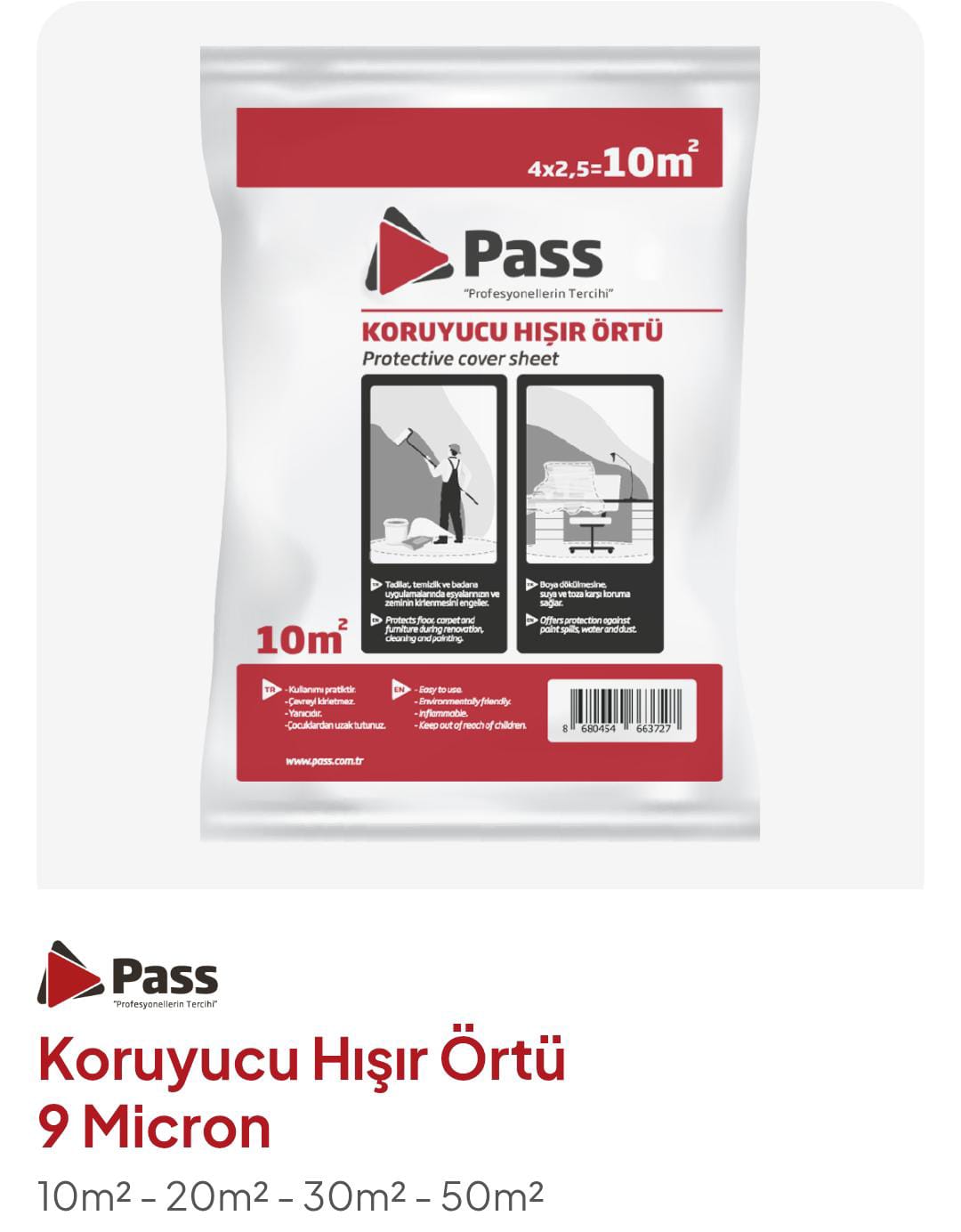 PASS HIŞIR ÖRTÜ 10m²