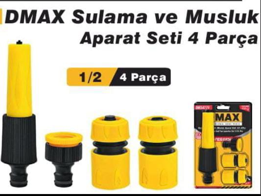 hortum ve sulama tabancası seti düz lans 4lü